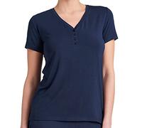 Schiesser Damen Schlafanzugoberteil T-Shirt Knopfleiste - 175476
