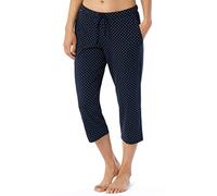 Schiesser Pyjamahose Damen Mix+Relax 3/4-lang Baumwolle-Stretch Dunkelblau Größe 34