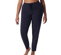 Schiesser Loungehose lang Modal Bündchen blau - Mix+Relax für Damen 44