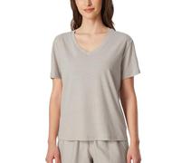 Schiesser Damen Schlafshirt Kurzarm Leinen - Mix + Relax