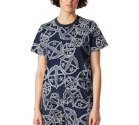 Schiesser Mix and Relax Short Sleeve Shirt Dunkelblau Baumwolle Medium Damen