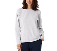 Schiesser Damen Schlafshirt Langarm Baumwolle - Mix + Relax, grau-Mel._179273, 38
