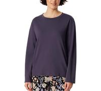 Schiesser Damen Schlafshirt Langarm Baumwolle - Mix + Relax Pyjamaoberteil, Indigo_182103, 40
