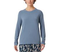 Schiesser Damen Schlafshirt Langarm Modal-Mix + Relax Nachthemd, blaugrau_182108, 36
