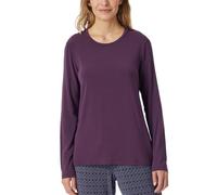 Schiesser Damen Schlafshirt Langarm Modal-Mix + Relax Nachthemd, Pflaume_182108, 42