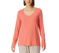 Schiesser Damen Schlafshirt Langarm Modal-Mix + Relax Pyjamaoberteil, grau-Jaspe_182102, 80