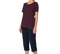 Schiesser Damen Set 3/4 Lang Kurz Baumwolle Modal - Nightwear Zweiteiliger Schlafanzug, Multicolor 2_161067, 36 EU