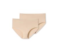 SCHIESSER Damen Slip 2er Pack - Midi-Slip, Cotton Stretch, uni Beige (Sand) 3XL