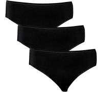 Schiesser Damen Slip, 3er Pack, Gr. 44, Schwarz (schwarz 000)