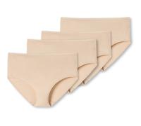 SCHIESSER Damen Slip 4er Pack - Midi-Slip, Cotton Stretch, uni Beige (Sand) 2XL