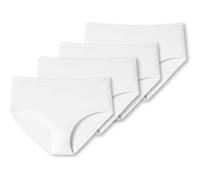 SCHIESSER Damen Slip 4er Pack - Midi-Slip, Cotton Stretch, uni Weiß 2XL