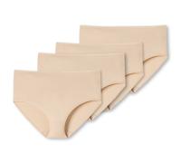 SCHIESSER Damen Slip 4er Pack - Midi-Slip, Cotton Stretch, uni Beige (Sand) XL