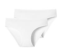 Schiesser Damen Slip Invisible Cotton 2er Pack, Größe:42, Farbe:Weiß (100)