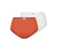 Schiesser Midi Slips Modal Essentials Damen 2er-Pack terracotta/creme Größe 44