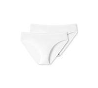 Schiesser Damen Tai-Slip 175995-100 2er Pack 95/5 Weiß Größe 38