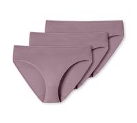 Schiesser Damen-Slips 3er Pack Jazz-Pants, Cotton Essentials, Basic, Stretch, Lila L