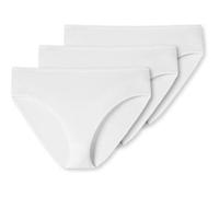 SCHIESSER Damen Slips 3er Pack - Jazz-Pants, Cotton Essentials, Basic, Stretch M Weiß
