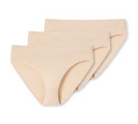 SCHIESSER Damen Slips 3er Pack - Jazz-Pants, Cotton Essentials, Basic, Stretch Nude 44 (Gr. XX-Large)