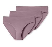 SCHIESSER Damen Slips 3er Pack - Jazz-Pants, Cotton Essentials, Basic, Stretch S Lila