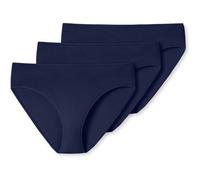 SCHIESSER Damen Slips 3er Pack - Jazz-Pants, Cotton Essentials, Basic, Stretch XL Dunkelblau