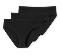 SCHIESSER Damen Slips 3er Pack - Jazz-Pants, Cotton Essentials, Basic, Stretch XXL Schwarz