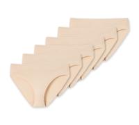 Slip SCHIESSER "Slip 6er Pack", Damen, Gr. 38, beige (nude), Obermaterial: 95% Baumwolle CO. 5% Elasthan EL., Unterhosen Slip (39785128-38) nude