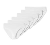 SCHIESSER Damen Slips 6er Pack - Jazz-Pants, Cotton Essentials, Basic, Stretch Weiß 40 (Gr. Large)