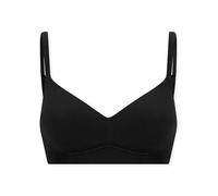 Schiesser Soft-BH Unique Cotton Damen Gr.85 Cup D Schwarz mit Schale bügellos Baumwollmischung