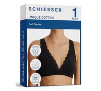 Schiesser Damen Unique Cotton BH, schwarz_183241, 80B