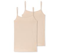 SCHIESSER Damen Spaghettitop, 2er Pack - Single Jersey, Serie 95/5, uni Beige (Sand) M