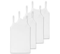 SCHIESSER Damen Spaghettitop, 4er Pack - Single Jersey, Serie 95/5, uni Weiß XL