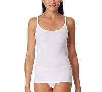 Schiesser Damen Spaghettitop Unterhemd Organic Cotton-Pure Rib Unterwäsche, Weiss_179885, 44