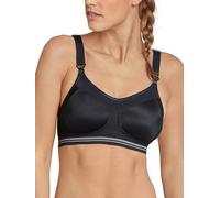 Schiesser Damen Sport BH High Impact Bra Active 70-95 Cup A-C 75-95 Cup D-E Schwarz Weiss, Größe:85D, Farbe:Schwarz (000)