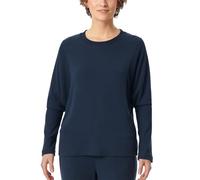 Schiesser Damen Sweatshirt Langarm-Mix + Relax Nachthemd, Nachtblau_182057, 48