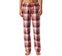 Schiesser Pyjama-Hose mit Karomuster in Bordeaux Rot, Größe 40