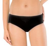 Schiesser Damen Tai Slip Cotton Essentials 4er Pack, Farbe:Schwarz (000);Größe:36 (S)