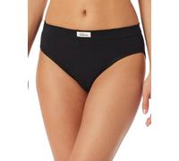 Schiesser Damen Tai-Slip Revival Paula Feinripp Bio-Baumwolle Schwarz Größe 42 EU