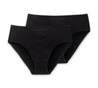 Schiesser Damen Tai Cotton Essentials – 2er-Pack, Baumwolle, Schwarz Gr. 36