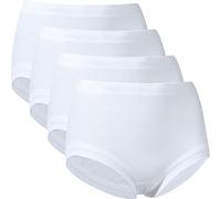 Schiesser Feinripp Damen-Taillenslip im 4er-Pack kochfest weiss 42