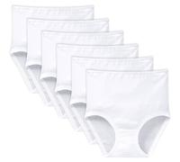 SCHIESSER Damen Taillenslips 6er Pack - Original Feinripp, Classic, Maxi Slip M Weiß