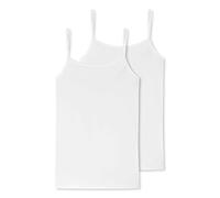 Schiesser Damen Top Spaghettitop 2er Pack Doppelpack 95/5-175993, Größe Damen:44, Farbe:Weiss