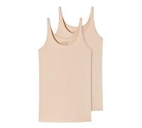 Unterhemd SCHIESSER "95/5", Damen, Gr. 36, N-Gr, beige (410, sand), Single Jersey, Obermaterial: 95% Baumwolle, 5% Elasthan, unifarben, körpernah, Rundhals, Unterhemden Unterhemd, mit elastischer Sing