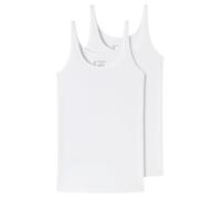 Schiesser Damen 2 PACK Trägertop Unterhemd Bio Baumwolle - 95/5 Organic