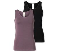 Schiesser Damen 2 Pack Trägertop Unterhemd mit Spitze - Modern Multipacks, Sortiert 3_182906, 46