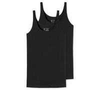 SCHIESSER Damen Trägertop, 2er Pack - Single Jersey, Serie 95/5, uni XL Schwarz