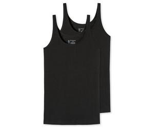 SCHIESSER Damen Trägertop, 2er Pack - Single Jersey, Serie 95/5, uni XL Schwarz
