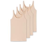 SCHIESSER Damen Trägertop, 4er Pack - Single Jersey, Serie 95/5, uni Beige (Sand) 2XL
