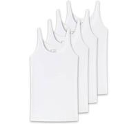 SCHIESSER Damen Trägertop, 4er Pack - Single Jersey, Serie 95/5, uni Weiß L