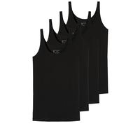 SCHIESSER Damen Trägertop, 4er Pack - Single Jersey, Serie 95/5, uni Schwarz / L L Schwarz
