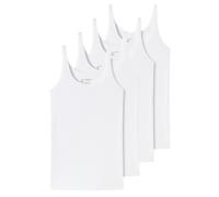 SCHIESSER Damen Trägertop, 4er Pack - Single Jersey, Serie 95/5, uni Weiß L